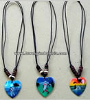 Airbrush Wood Surfing Necklaces Bali Indonesia