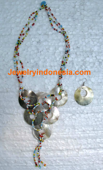 Recycled Glass Beads Necklace