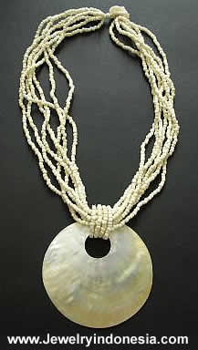 beads & mother pearl shell necklaces