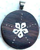 Silver Choker Wood Pendant Bali