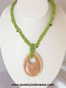 BEADS NECKLACE MARBLE PENDANT