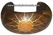 Bali Wood Bangle Painted