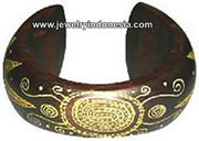 Bali Wood Bangle Painted