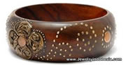 Bali Wood Bangle Painted