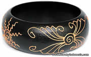 Bali Wood Bangle Painted