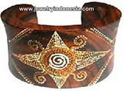 Bali Wood Bangle Painted