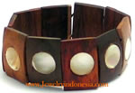 Wood and Pearl Shells Bracelets