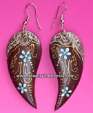 Wooden Earrings from Bali Indonesia