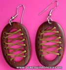 Wooden Earrings from Bali Indonesia