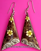 Wooden Earrings from Bali Indonesia