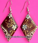 Wooden Earrings from Bali Indonesia