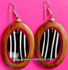 Wooden Earrings from Bali Indonesia