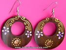 Wooden Earrings from Bali Indonesia