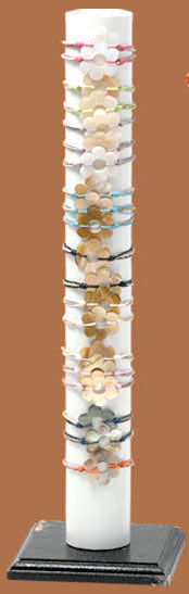 JiBRP35-11 Sea shell bracelets from Bali Indonesia. Cotton cord friendship bracelet with mother of pearl shell. Cheap fashion jewelry from Bali.