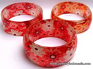 Resin Bangles Bali Indonesia Paper Textile Fabric Fashion Jewelry