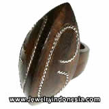 Resin and Wood Rings Costume Jewelry Bali Indonesia Fashion Accessories